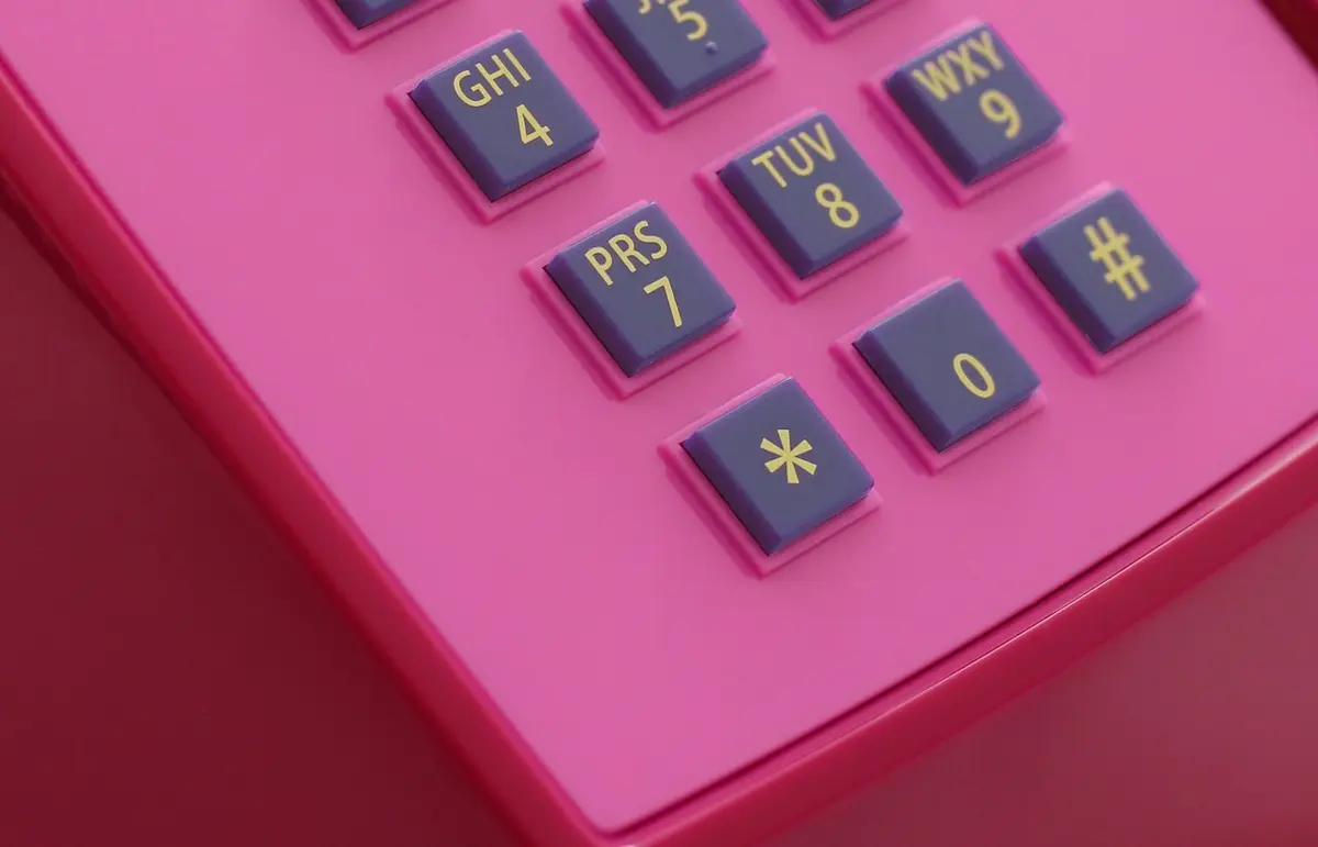 Opis Technology PushMeFon Cable Push Button Landline Phone, Violet Pink | Retro 1970s Design with Modern Compatibility - view 4