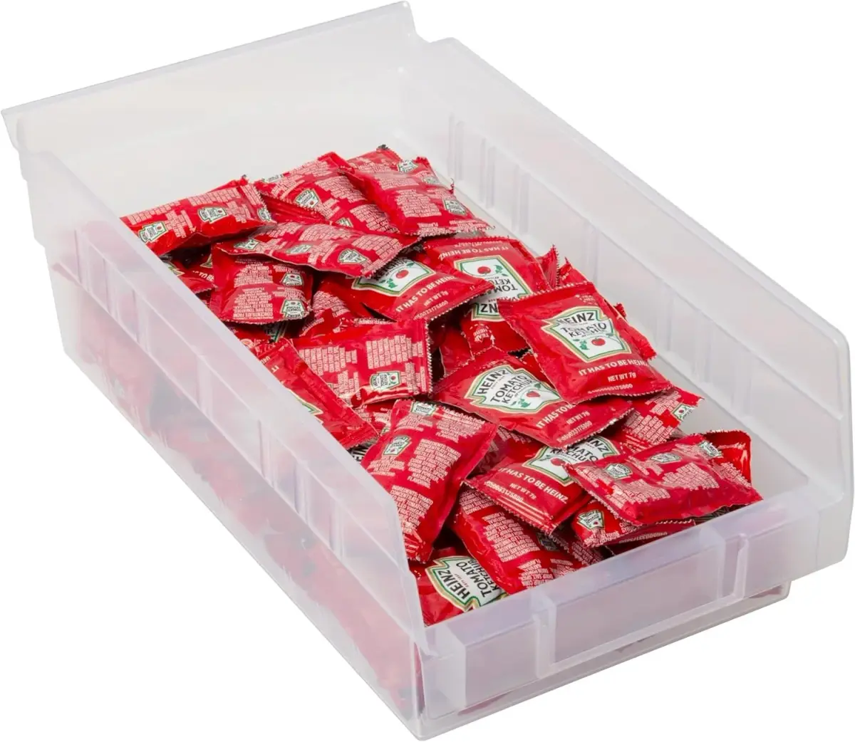 Akro-Mils Heavy Duty Plastic Shelf Bins 12"x 6.5"x 4" Clear 12-Pack | Industrial Grade Storage for Kitchen, Garage, Office - view 8
