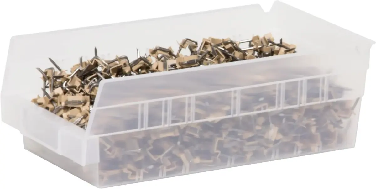 Akro-Mils Heavy Duty Plastic Shelf Bins 12"x 6.5"x 4" Clear 12-Pack | Industrial Grade Storage for Kitchen, Garage, Office - view 9