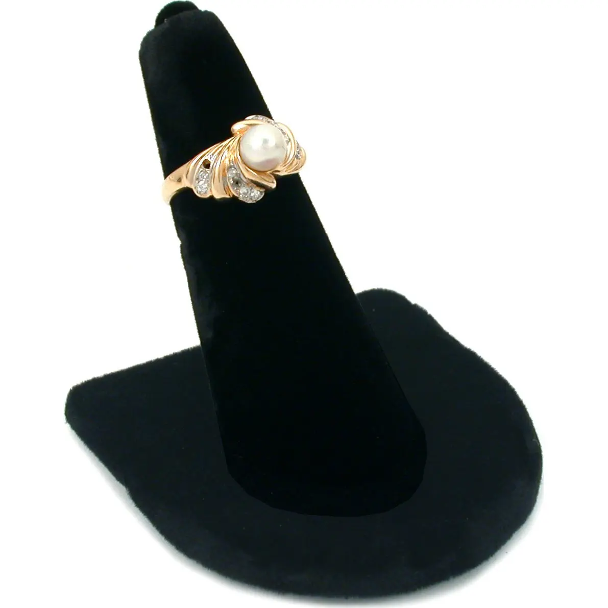 FindingKing 5 Black Velvet Ring Holder Showcase Display Stands | Elegant Jewelry Organizer for Rings - view 3