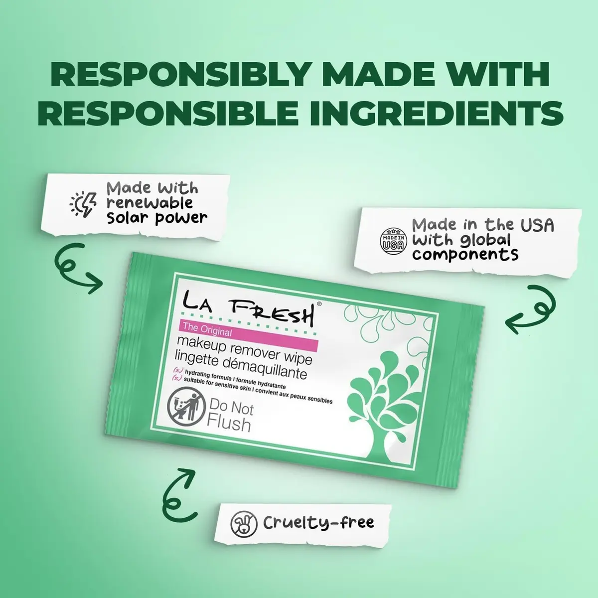 La Fresh Makeup Remover Wipes With Vitamin E, 50 Count | Gentle Cleansing for All Skin Types - view 7