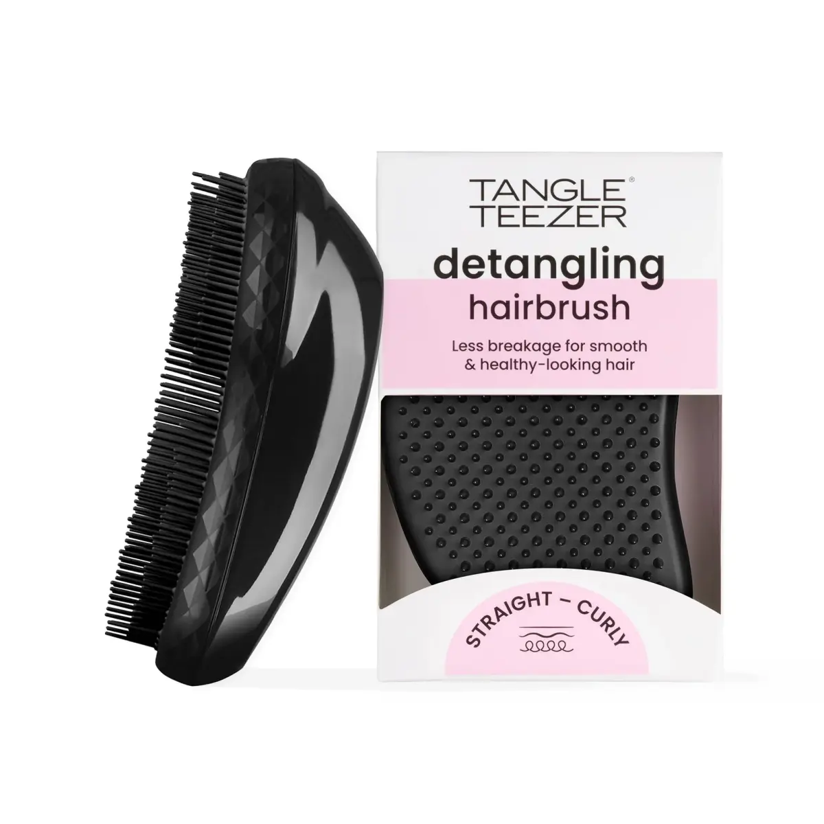 Tangle Teezer Original Detangler Brush for All Hair Types, Panther Black | Detangles Wet or Dry Hair - main product image