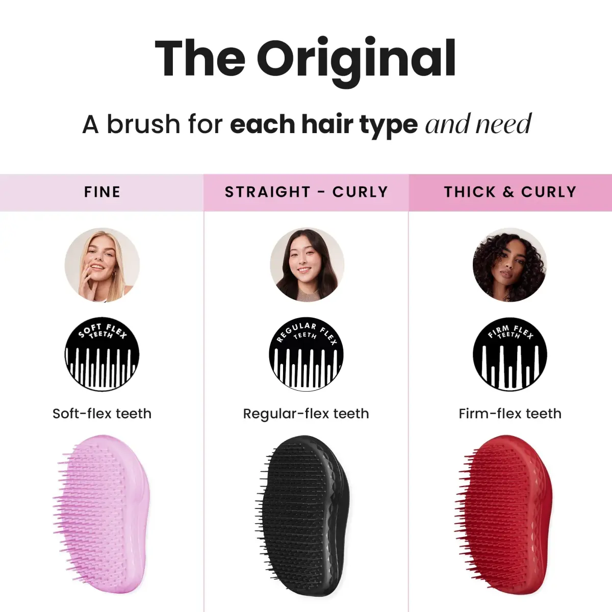 Tangle Teezer Original Detangler Brush for All Hair Types, Panther Black | Detangles Wet or Dry Hair - view 8