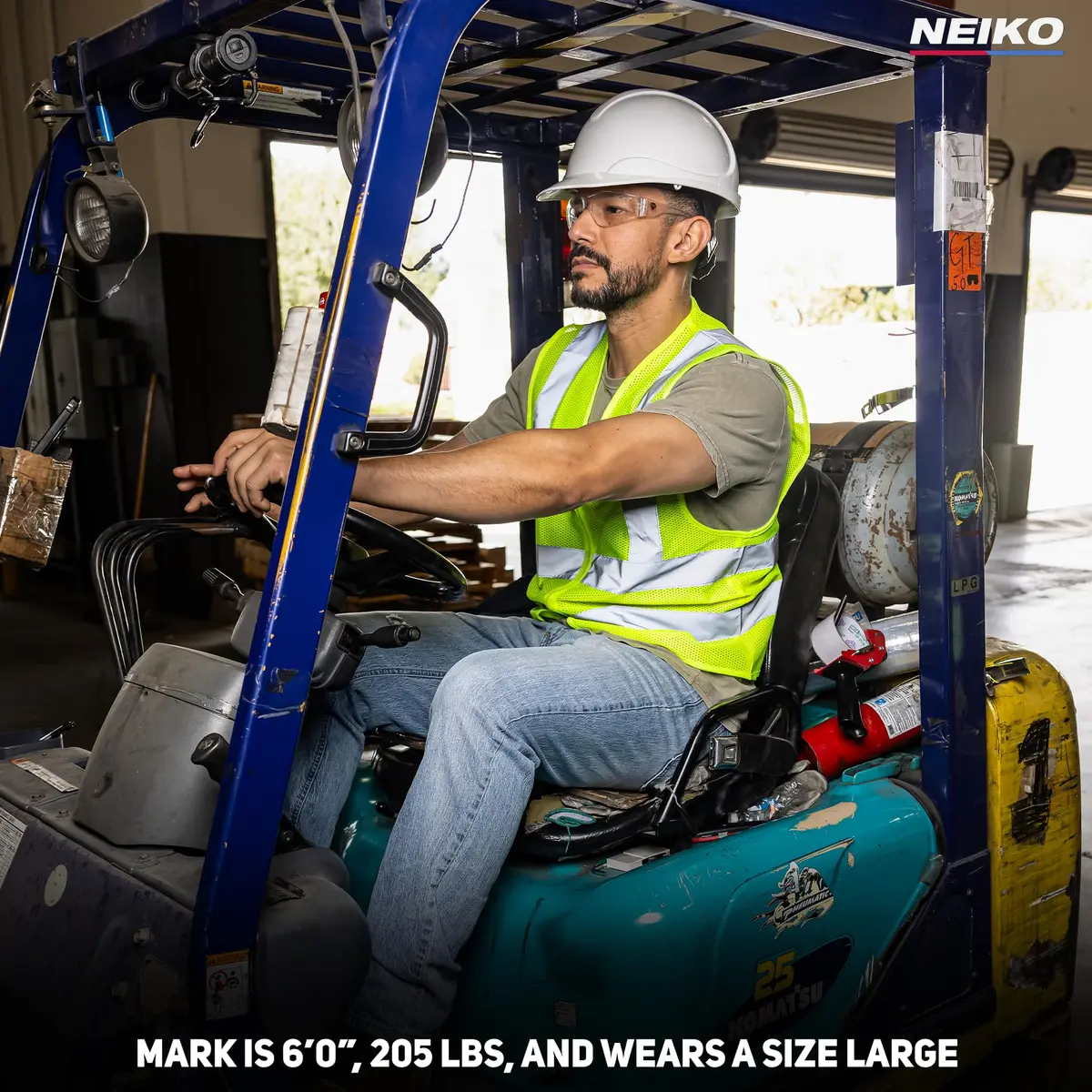 NEIKO High Visibility Safety Vest ANSI Class 2, 2 Pockets, Neon Yellow, XL | Breathable, ANSI Compliant - view 5