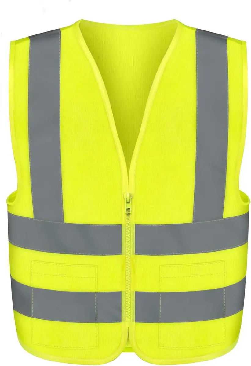 NEIKO High Visibility Safety Vest ANSI Class 2, 2 Pockets, Neon Yellow, XX-Large (2XL) | Reflective Safety Apparel for Work - main product image