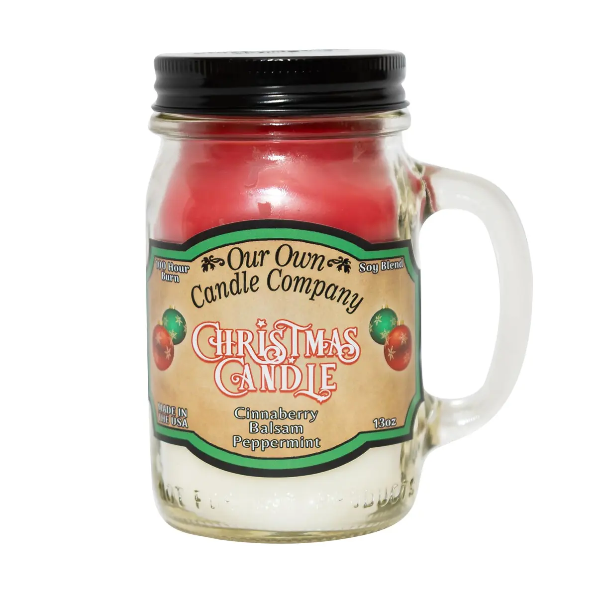 Our Own Candle Company Christmas Triple Scented Mason Jar Candle, 13 oz - main product image