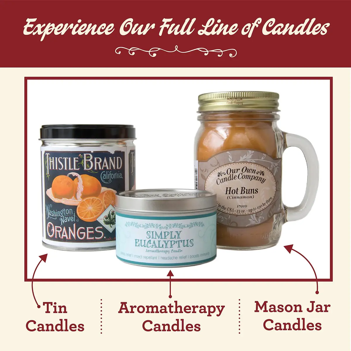 Our Own Candle Company Christmas Triple Scented Mason Jar Candle, 13 oz - view 3
