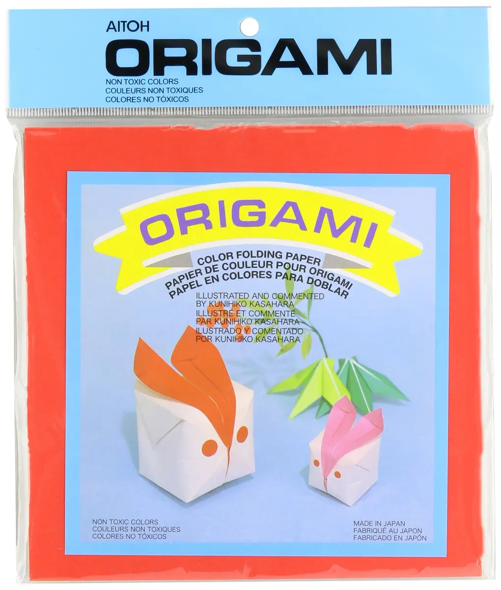 Aitoh Assorted Colors Origami Paper 7"x7" (100 Sheets) | Japanese Craft Paper for Beginners - main product image