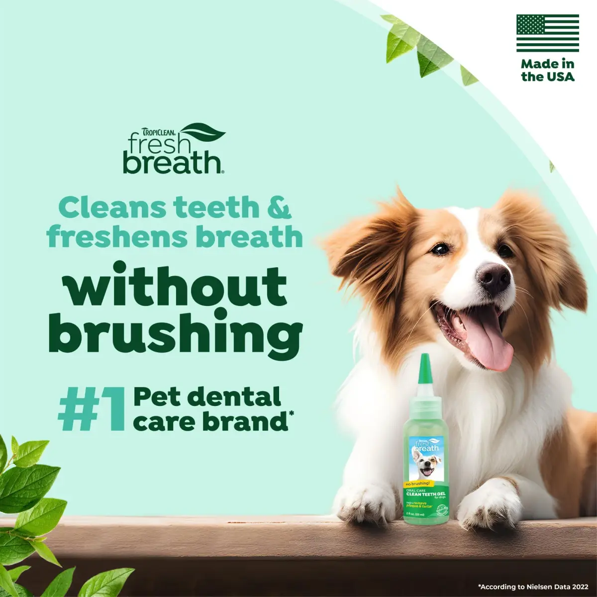 TropiClean Clean Teeth Gel for Dogs | Dog Dental Care | Breath Freshener | 59ml (2 Fl Oz) | Supports Oral Health - view 2