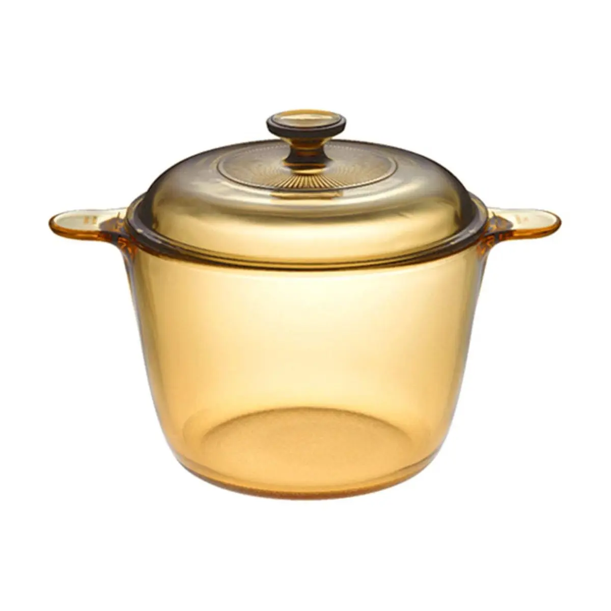 Visions 3.5 Litre Pyroceram Glass Cookpot with Glass Cover | See-Through, Oven & Microwave Safe, Amber - main product image