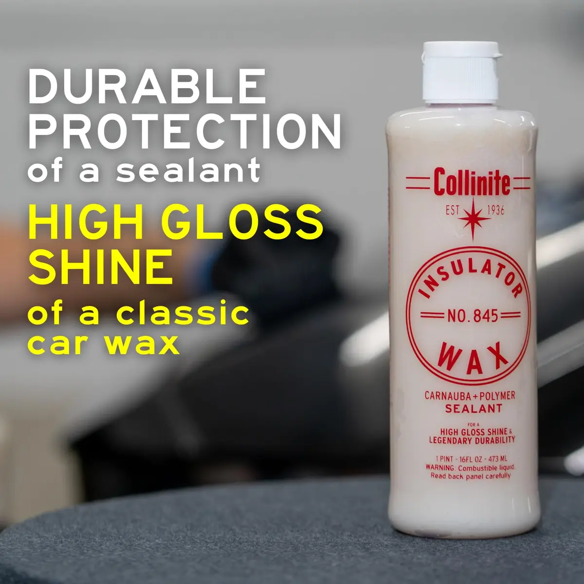 Collinite 845 Insulator Wax - Carnauba+Polymer Sealant, High Gloss, Durable Beading & Long-Lasting Paint Protection (16 fl oz) Pack of 12 - view 6