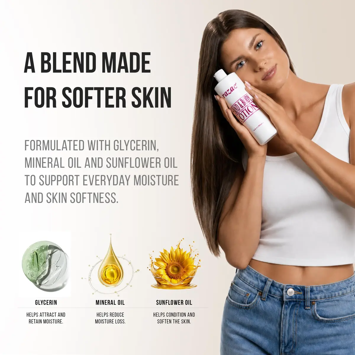 Razac Hand and Body Lotion 16oz | Deep Hydration & Fast Absorption for Sensitive Skin - view 4