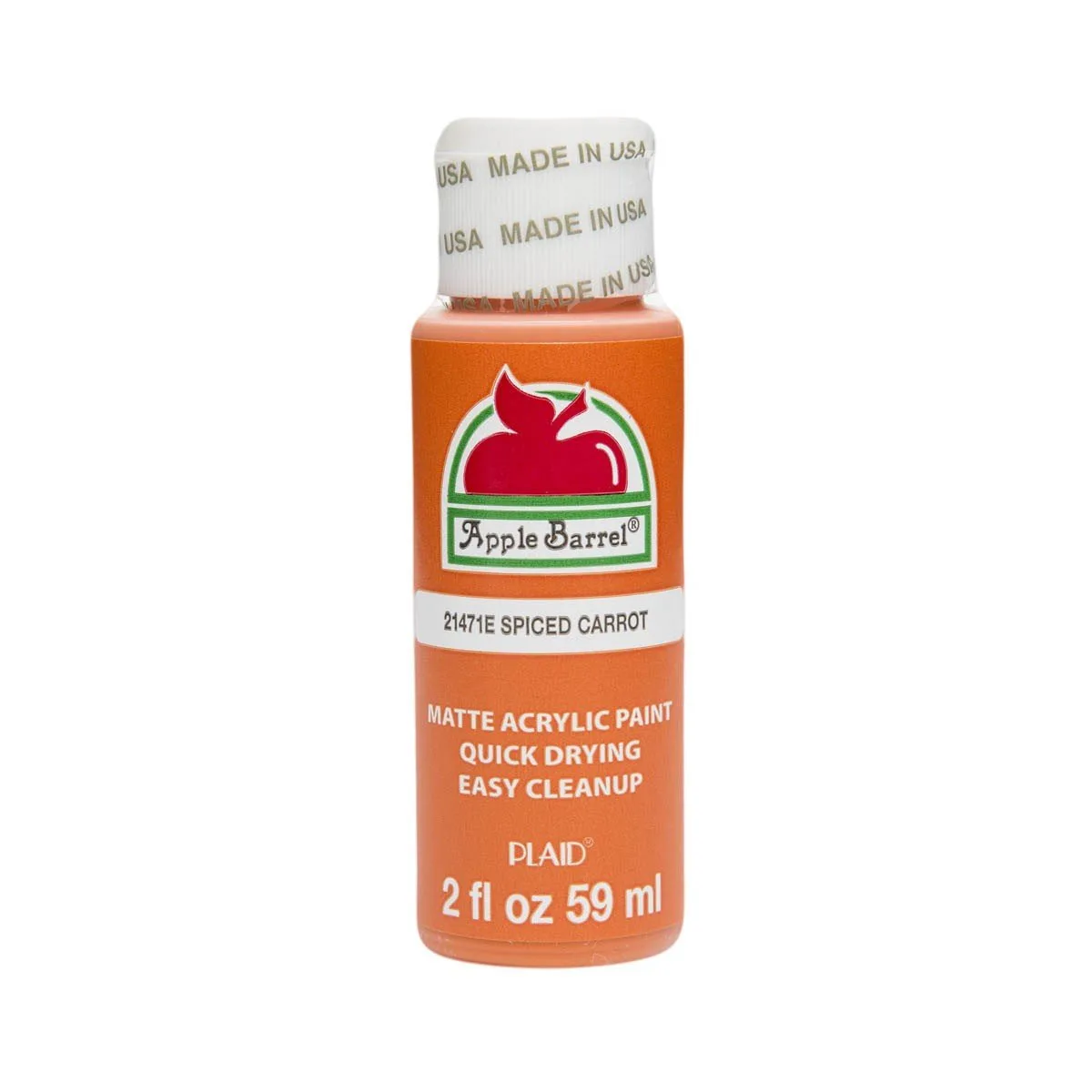 Apple Barrel Acrylic Paint Spiced Carrot 2 oz (59 ml) | Non-Toxic Craft Paint for Canvas - main product image