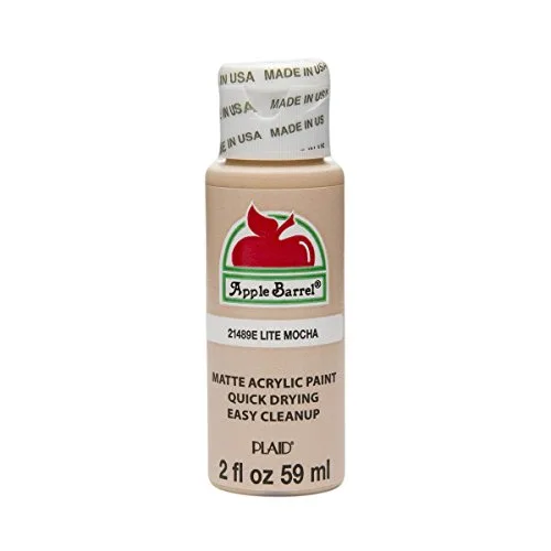 Apple Barrel Acrylic Paint Lite Mocha 2 oz (59 ml) | Non-Toxic Craft Paint for Canvas & Wood - main product image