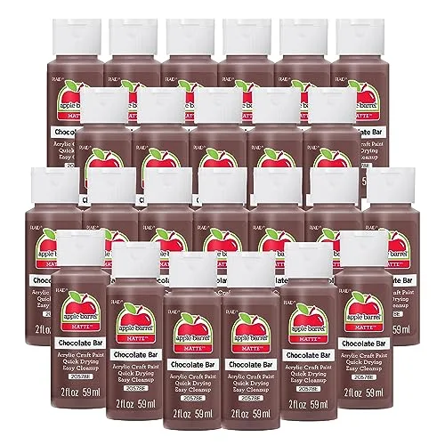 Apple Barrel Acrylic Paint, Chocolate Bar (2 fl oz / 59 ml) | Non-Toxic Craft Paint for DIY Projects - main product image