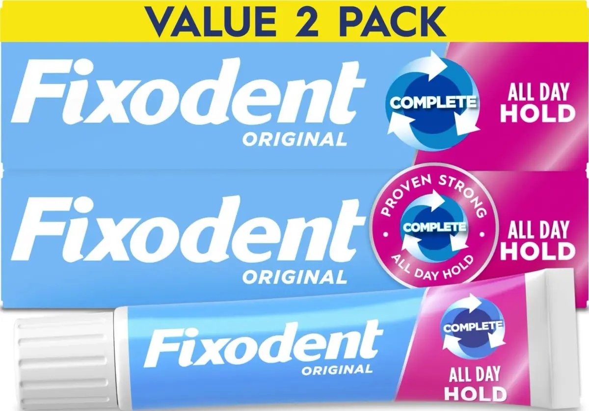 Fixodent Complete Original Denture Adhesive Cream 4.8 oz (142 ml) | Strong All-Day Hold - main product image