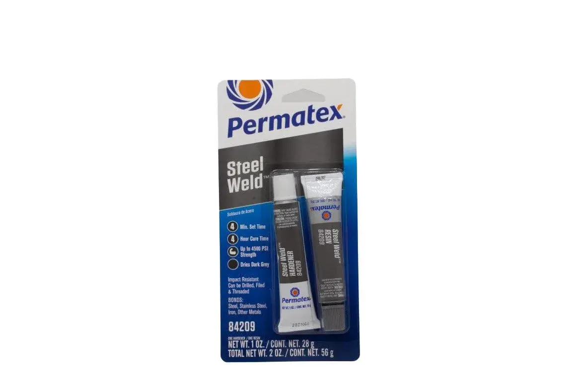 Permatex PermaPoxy 4-Minute Multi-Metal Epoxy - 1 oz Tubes, Pack of 12 | Bonds Metal & Plastic in 4 Mins, 4500 PSI Strength - main product image