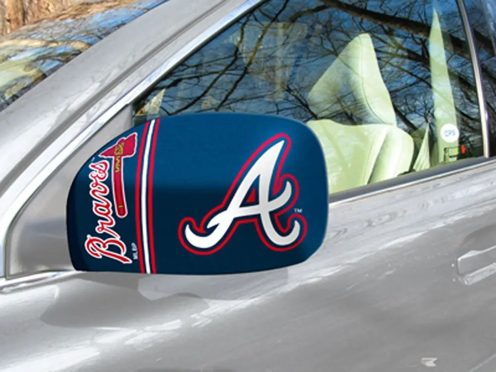 FANMATS MLB Atlanta Braves Mirror Cover Small | Officially Licensed Tailgating Accessory - view 2