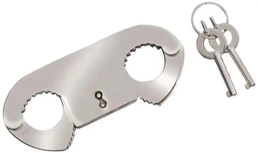 MTECH USA MT-S4508TC Hand Cuffs Thumb Cuff | Heavy Duty Nickel Silver - main product image