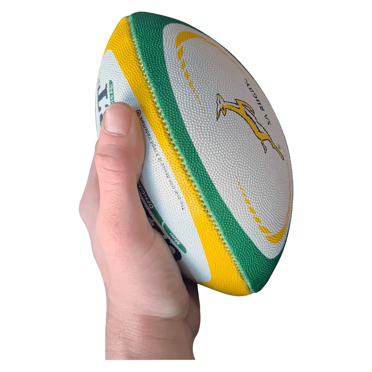 Gilbert South Africa Mini Rugby Ball | Official Replica Souvenir Ball (7.24" x 4.65" x 2.44") - view 4