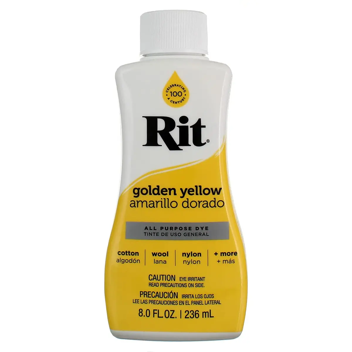 Rit Liquid Fabric Dye, Yellow, 236ml | Suitable for Natural Fibres, Fast & Vibrant - view 3