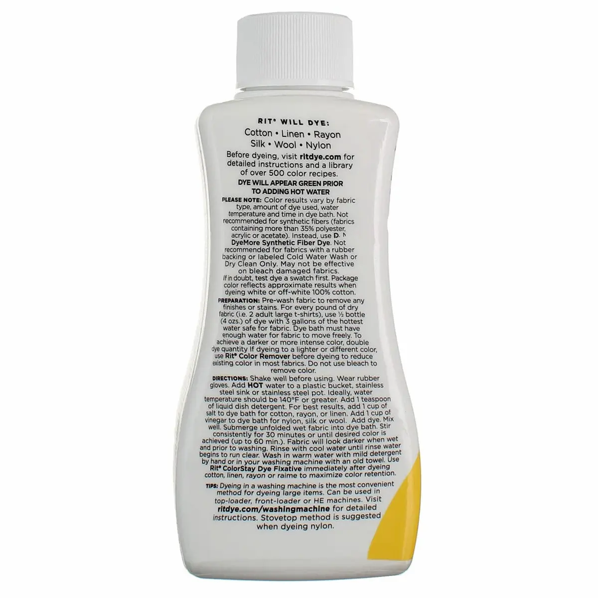 Rit Liquid Fabric Dye, Yellow, 236ml | Suitable for Natural Fibres, Fast & Vibrant - view 4