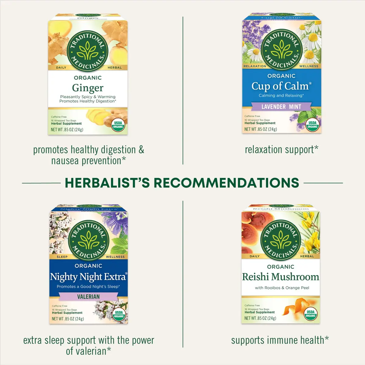 Traditional Medicinals Organic Lemon Balm Tea 16 Count (0.85 oz) | Supports Stress Relief & Digestive Health - view 5