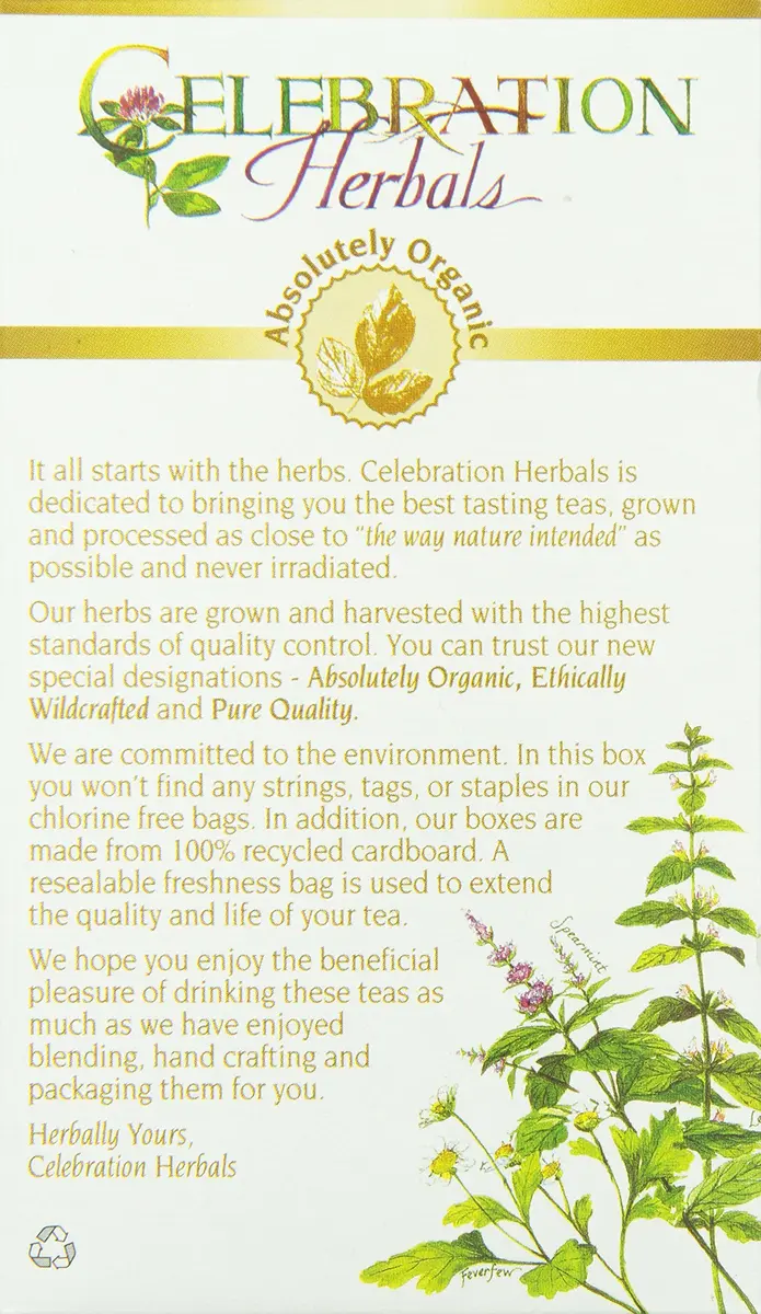 Celebration Herbals Organic Mullein Leaf Tea Bags 24 Count | Herbal Tea for Respiratory Support in India - view 3