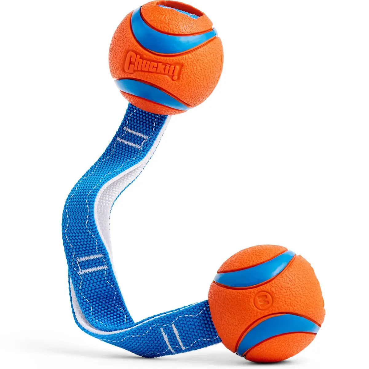Chuckit! Ultra Duo Tug Dog Toy Medium 2.5in (6.4cm) Orange and Blue | Fetch and Tug-of-War for Dogs 20-60lbs - main product image