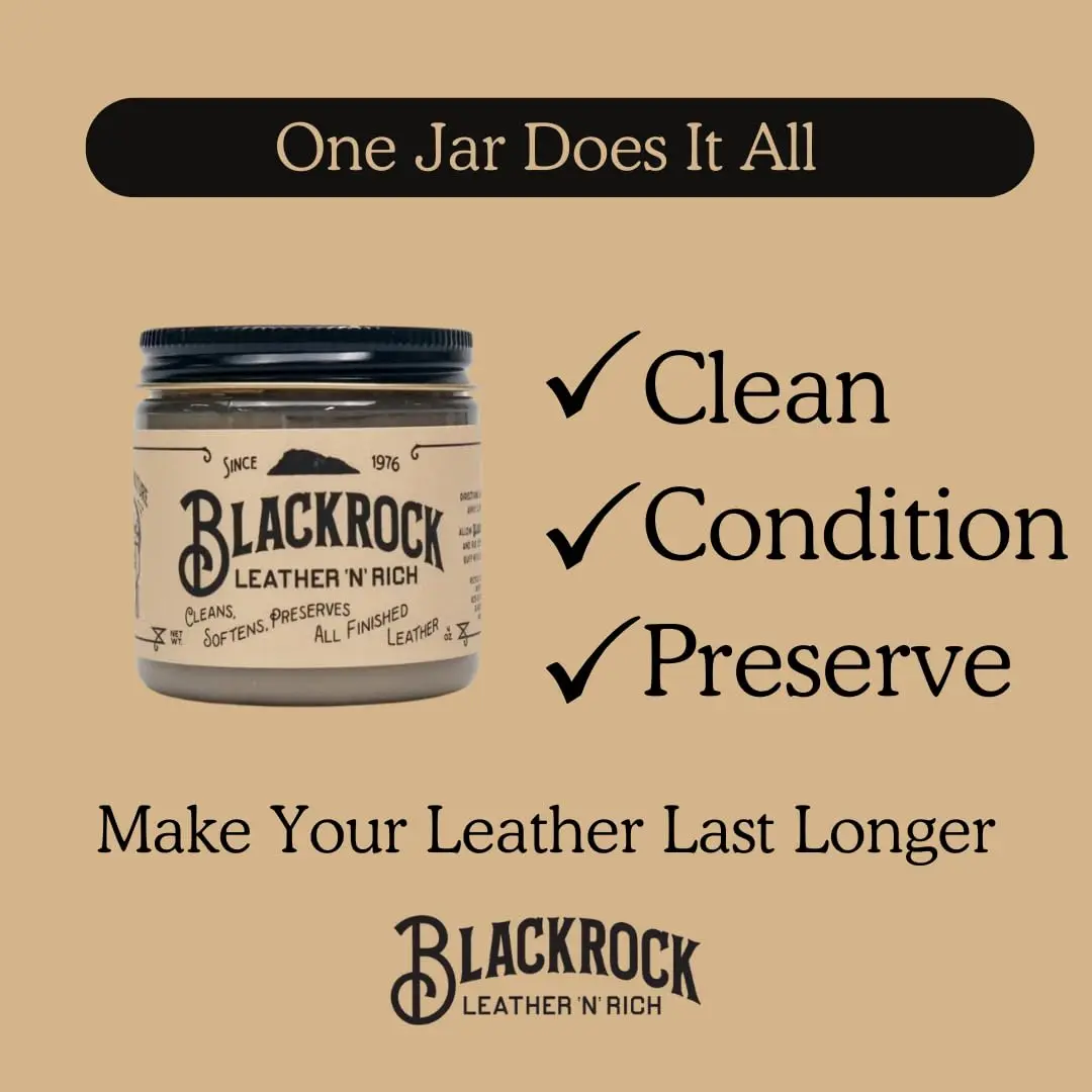 Blackrock Leather N Rich Leather Cleaner and Conditioner 4oz (118ml) | USA-Sourced Quality for Smooth Leathers - view 2