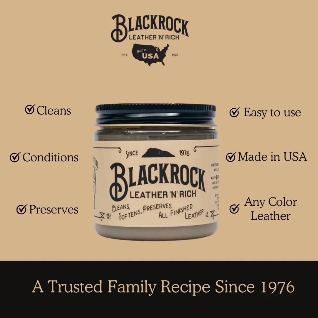 Blackrock Leather N Rich Leather Cleaner and Conditioner 4oz (118ml) | USA-Sourced Quality for Smooth Leathers - view 3