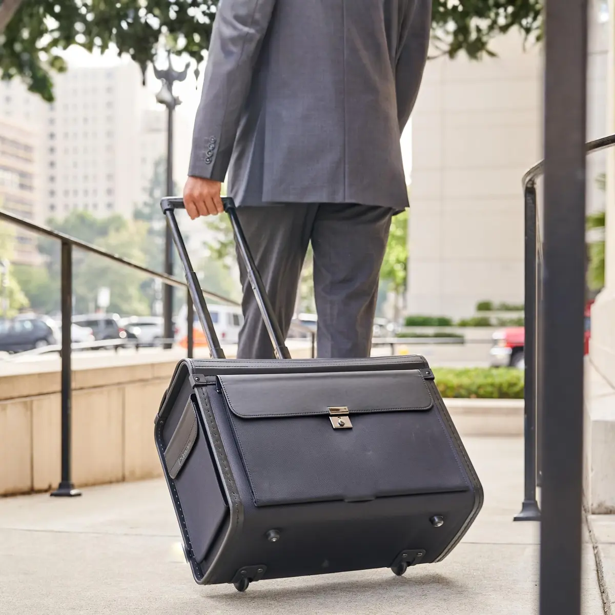 Alpine Swiss Rolling 17" Laptop Briefcase on Wheels Attache with TSA Approval, Black - view 8
