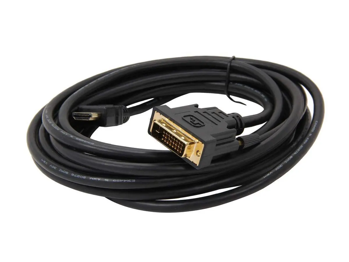 Nippon Labs 15 ft. HDMI to DVI Cable with Gold-Plated Connector Model DVI 5 HDMI | Copper Braided, 15 Feet, Black - view 3