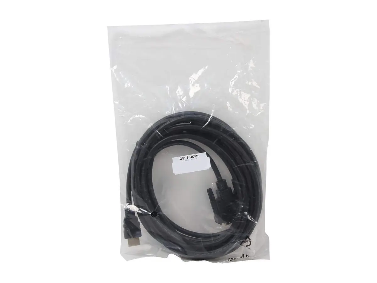 Nippon Labs 15 ft. HDMI to DVI Cable with Gold-Plated Connector Model DVI 5 HDMI | Copper Braided, 15 Feet, Black - view 4