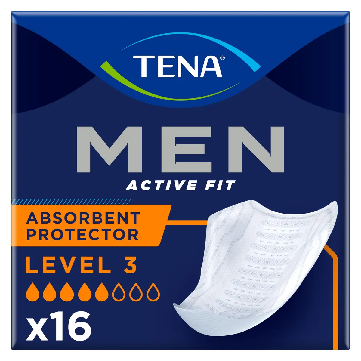 TENA Men Level 3 Protective Underwear 16 Count (Pack of 1) | High Absorbency for Men - main product image
