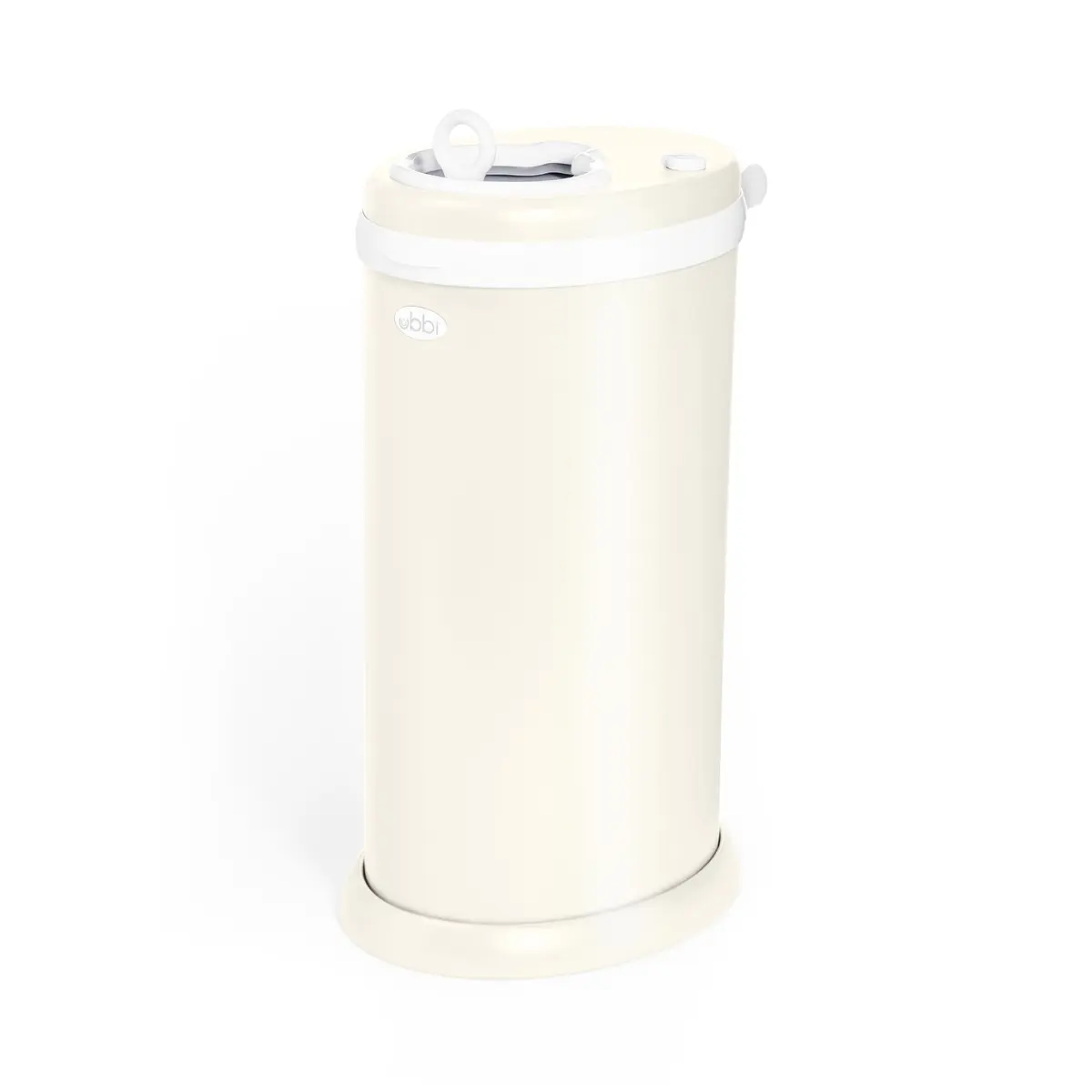 Ubbi Stainless Steel Diaper Pail Ivory | Odor-Locking, No Special Bags, Modern Nursery (70-120 chars) - main product image