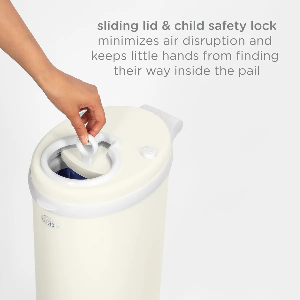 Ubbi Stainless Steel Diaper Pail Ivory | Odor-Locking, No Special Bags, Modern Nursery (70-120 chars) - view 6