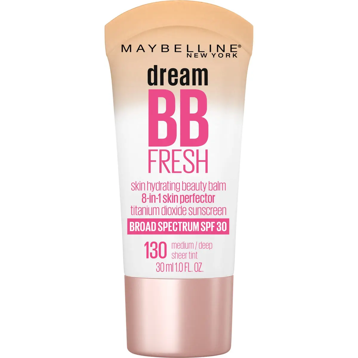 Maybelline Dream Fresh BB Cream SPF 30 Medium/Deep 29.57ml (1 Fl Oz) | Hydrates, Protects, and Perfects Skin - main product image