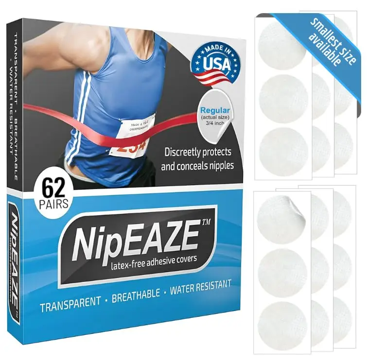 NipEaze Original Transparent Nip Protector - 62 Pairs (Regular Size) | Prevents Nipple Chafing During Endurance Sports - view 2