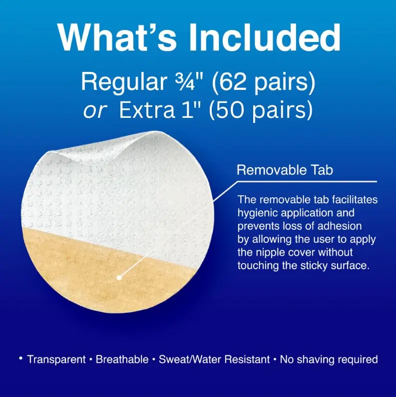 NipEaze Original Transparent Nip Protector - 62 Pairs (Regular Size) | Prevents Nipple Chafing During Endurance Sports - view 8