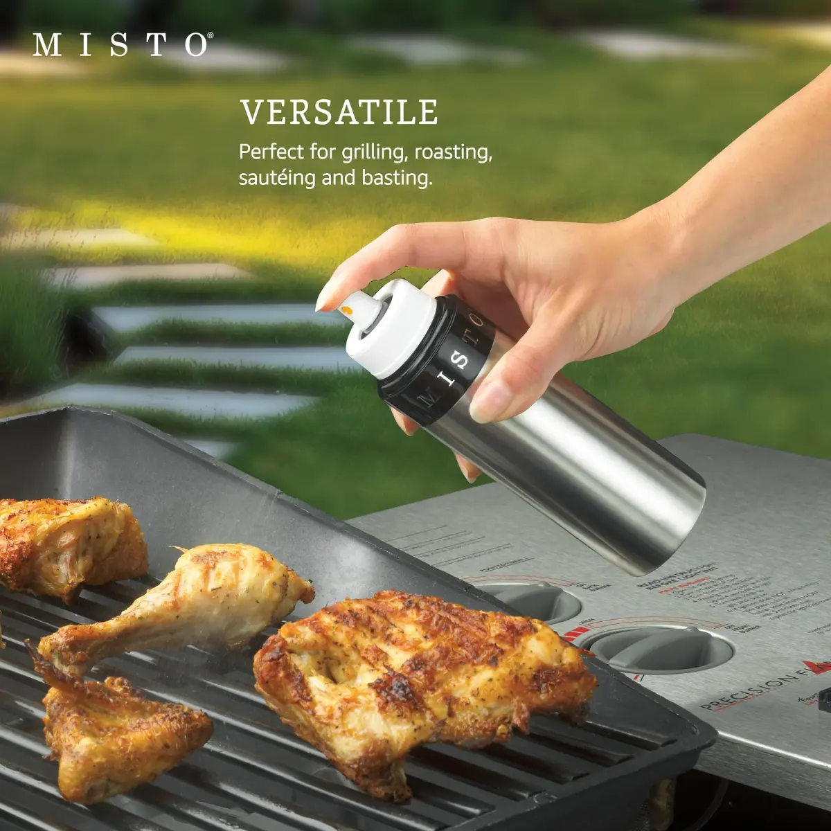 Misto Gourmet Olive Oil Sprayer Set of 2 Aluminum Bottles, 95ml (3.2 fl oz) Each | Even Mist for Healthy Cooking - view 6