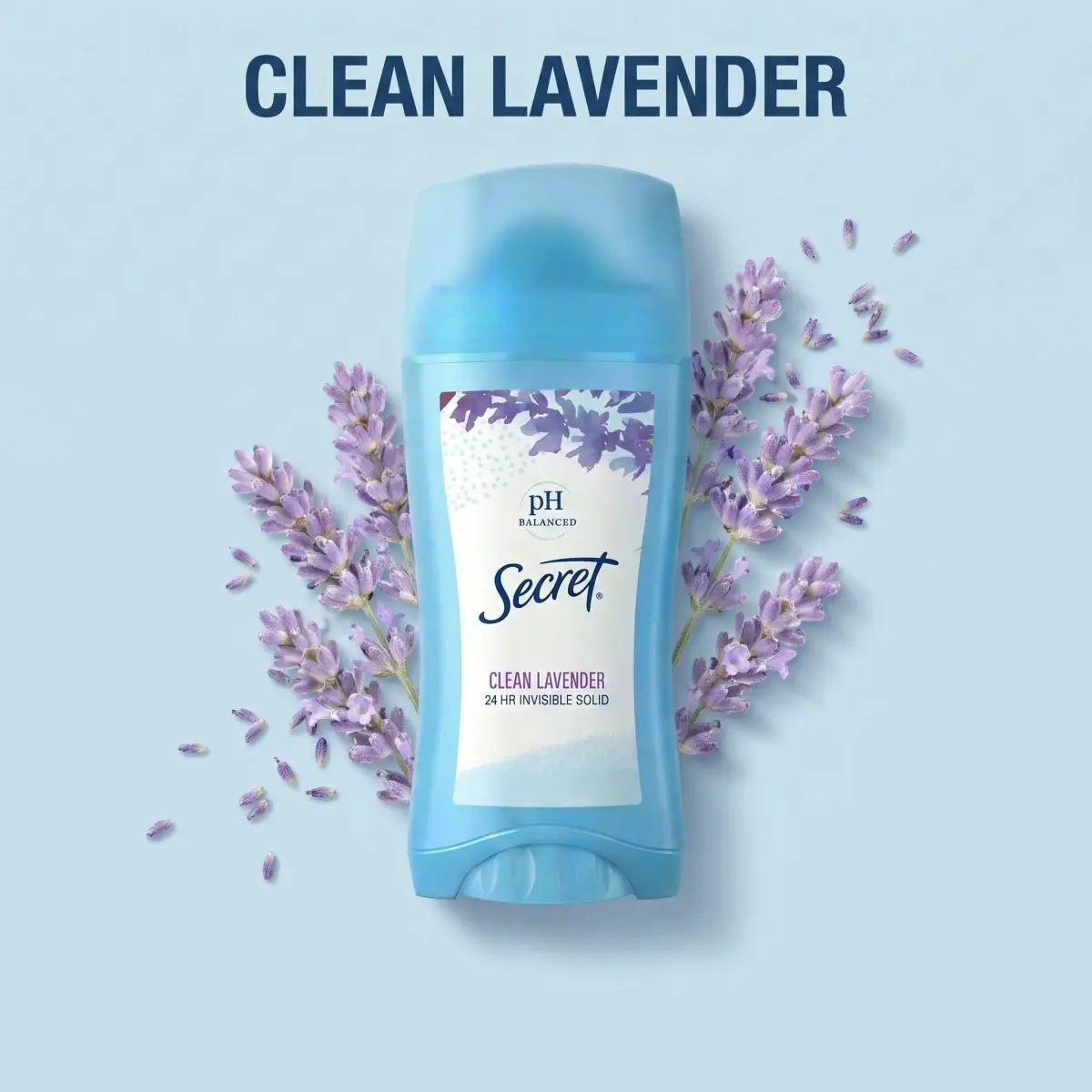 Secret Invisible Solid Clean Lavender Antiperspirant & Deodorant for Women, 5.2 oz (2.6 oz x 2) | 24hr Sweat & Odor Protection - view 7