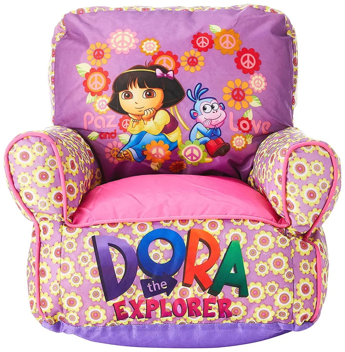 Nickelodeon Dora the Explorer Bean Bag Sofa Chair, Purple | Kid-Friendly, Lightweight Lounge Seat - view 2