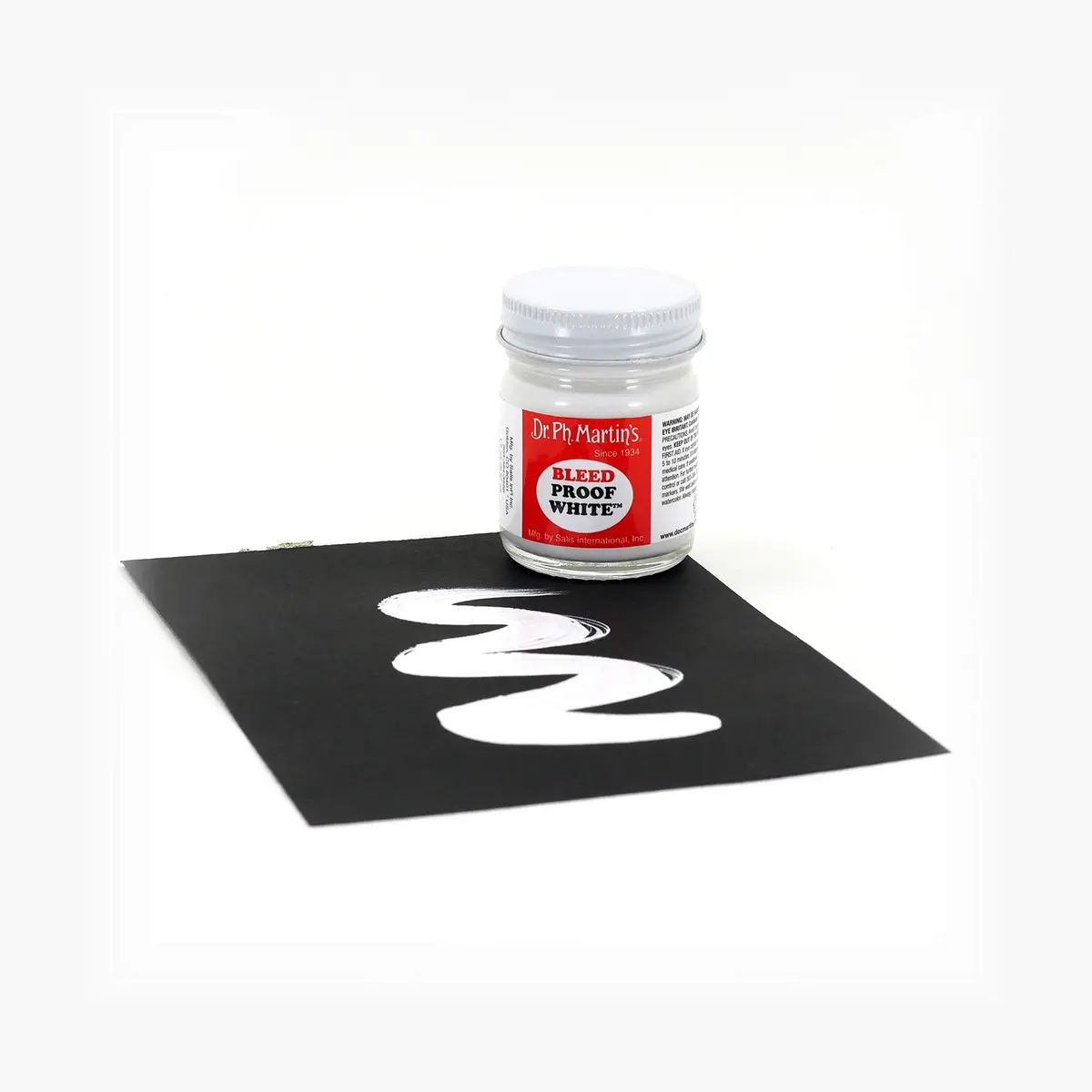 Dr. Ph. Martin's Bleed Proof White 1.0 oz Watercolor Paint | Opaque, Bleedproof, USA Made - view 2