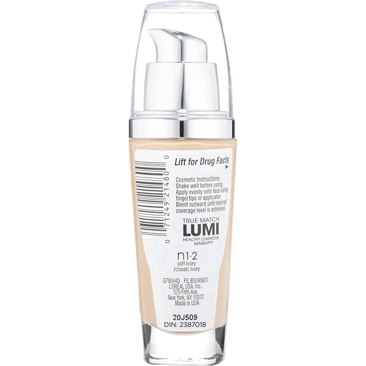 L'Oreal Paris True Match Lumi Healthy Luminous Makeup Creamy Soft Ivory/Classic Ivory 25ml - view 3