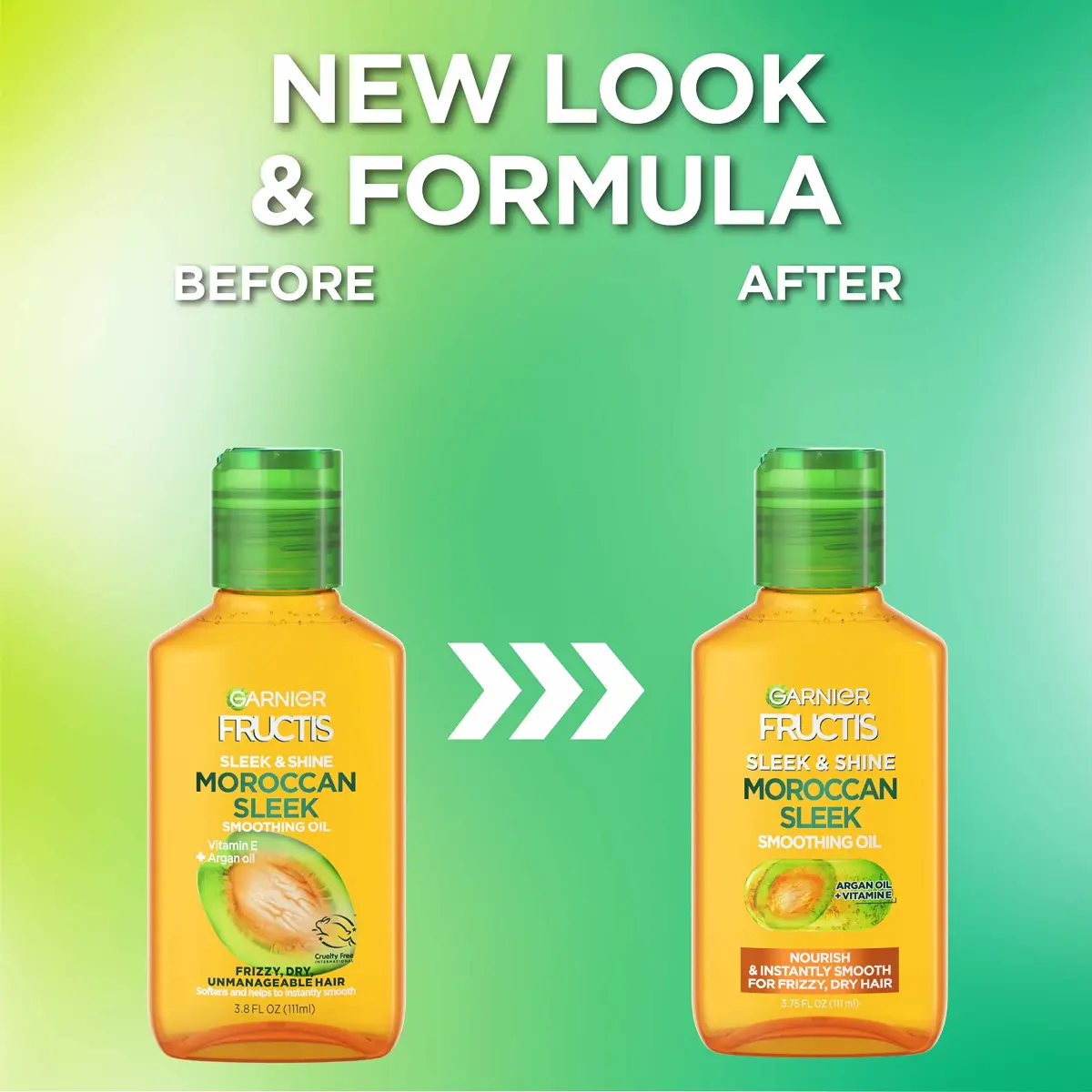 Garnier Fructis Sleek & Shine Moroccan Sleek Smoothing Oil 111ml (3.75 Fl Oz) | Frizz Control for Dry Hair - view 2