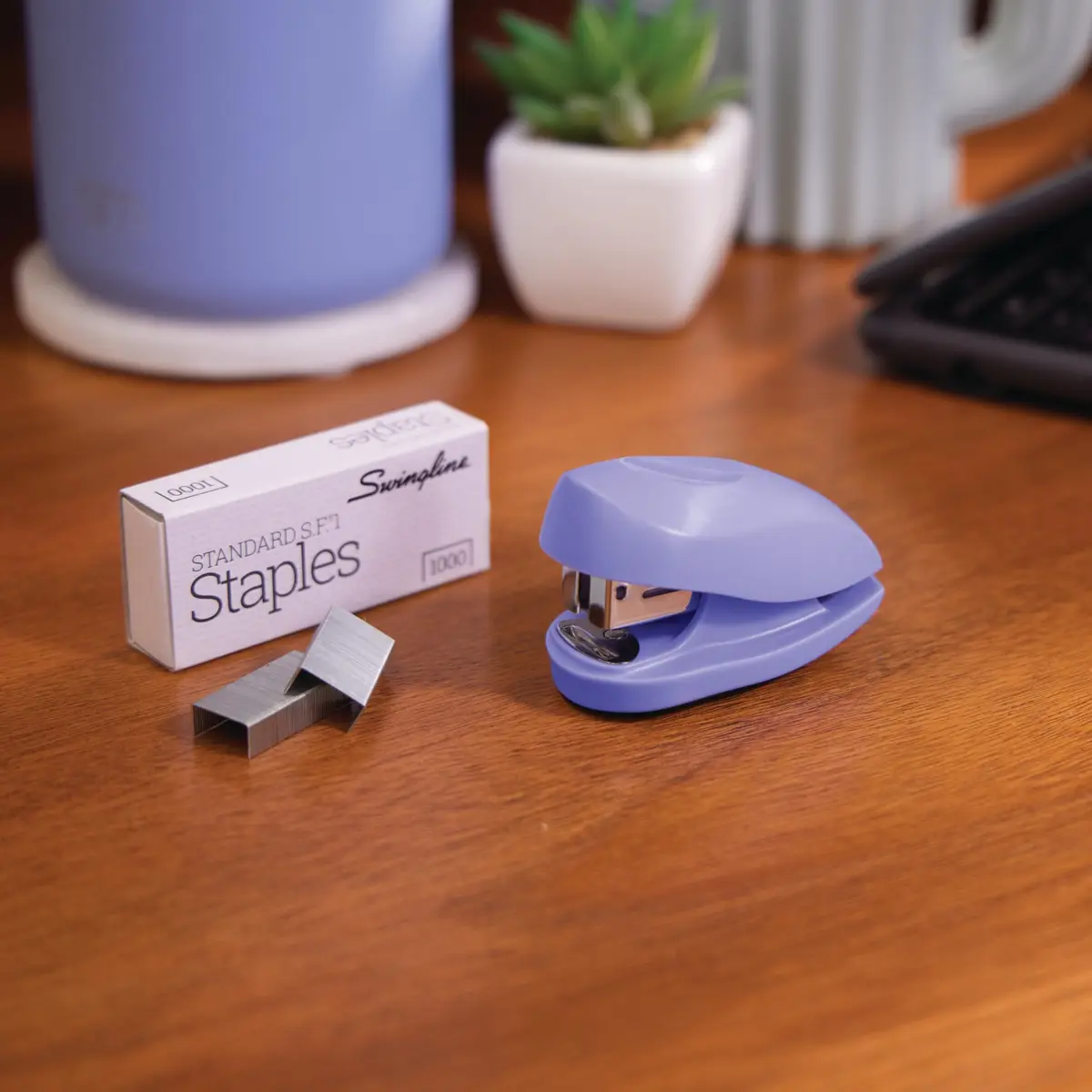 Swingline Tot Mini Stapler 12 Sheets | Includes Staple Remover & 1000 Staples, Purple - view 2