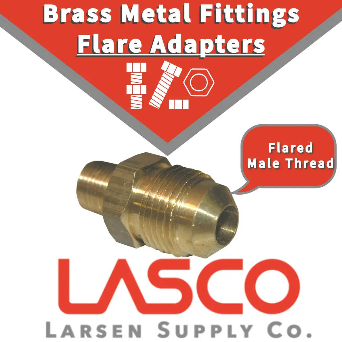 LASCO 17-4833 Brass Adapter 3/8-Inch Flare & 1/2-Inch Male Pipe Thread | Durable Plumbing Fitting - view 4