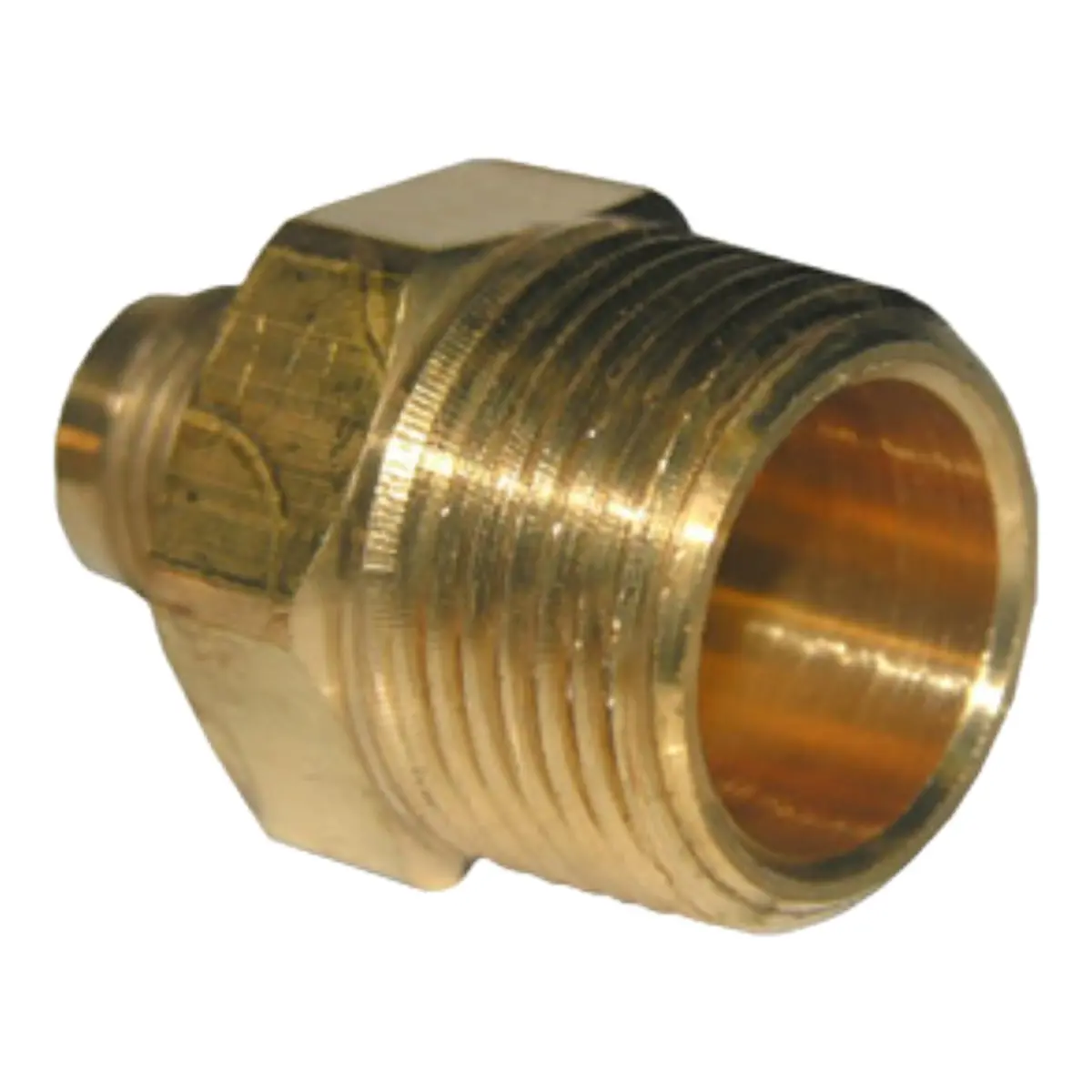 LASCO 17-4835 3/8-Inch Flare by 3/4-Inch Male Pipe Thread Brass Adapter | Durable Brass, Long-Lasting Connection - main product image