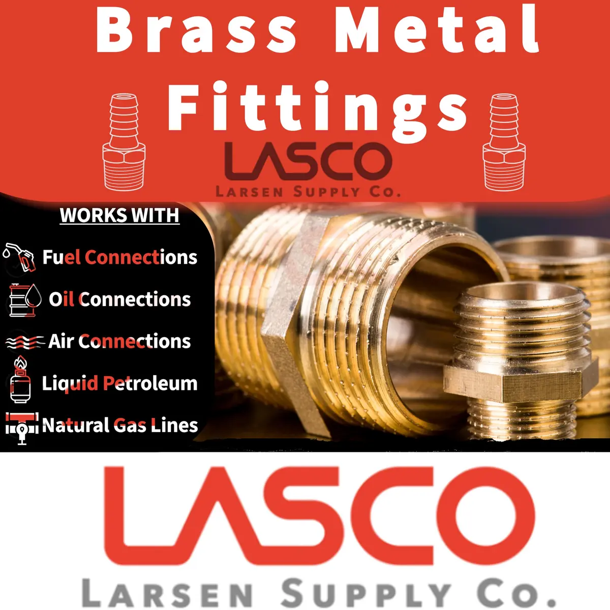 LASCO 17-4835 3/8-Inch Flare by 3/4-Inch Male Pipe Thread Brass Adapter | Durable Brass, Long-Lasting Connection - view 3